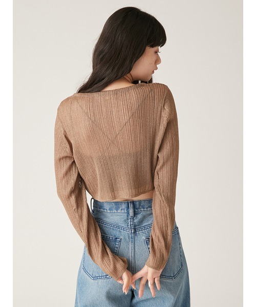 カーディガン Lily brown LILY BROWN（リリーブラウン） ニットカーディガン ONE SIZE オレンジ