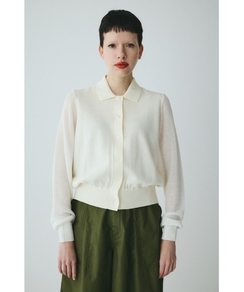 HeRIN.CYE カーディガン HeRIN.CYE カーディガン Sheer sleeve cardigan シアースリーブ