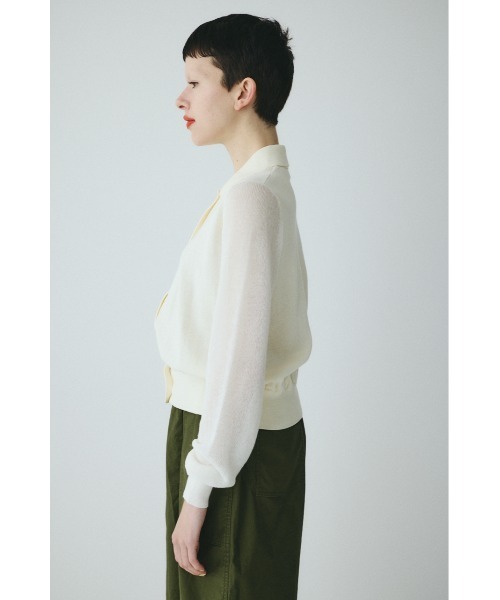 HeRIN.CYE カーディガン Sheer sleeve cardigan シアースリーブ