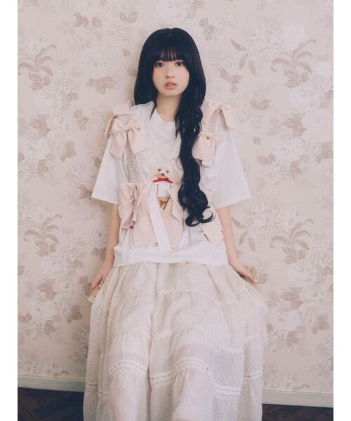 merry jenny（メリージェニー） ワンピース petit flower sheer switch