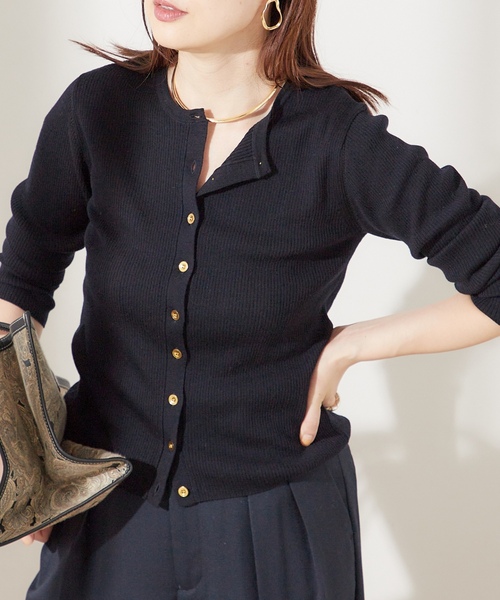 「journal standard L'essage」 ニットカーディガン - グレー レディース_画像2