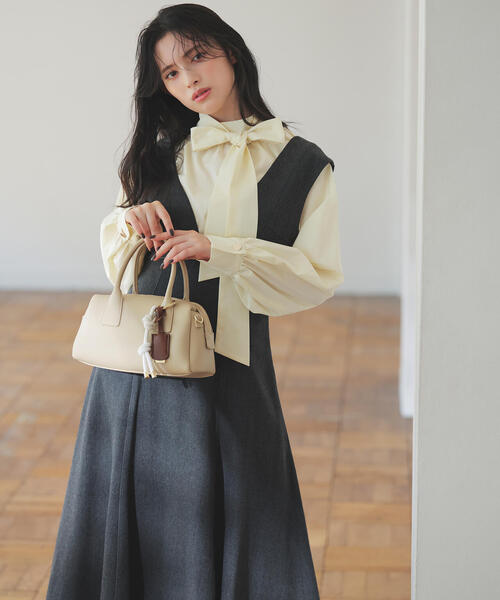 「NATURAL BEAUTY BASIC」 サロペットスカート MEDIUM ブラウン レディースの画像