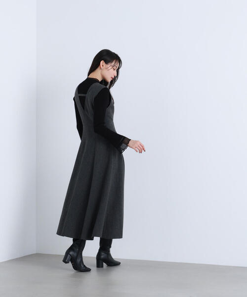 「NATURAL BEAUTY BASIC」 サロペットスカート MEDIUM ブラウン レディースの画像