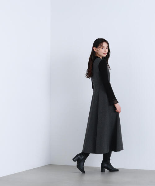 「NATURAL BEAUTY BASIC」 サロペットスカート MEDIUM ブラウン レディースの画像