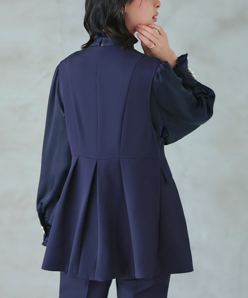 「RUIRUE BOUTIQUE」 セットアップ LL ネイビー レディースの画像