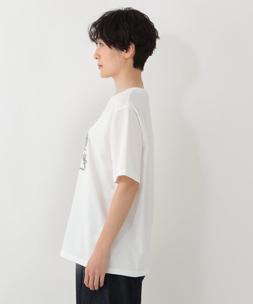 【新品未使用】machattリバーバイカラーTシャツ(ホワイト) オトナ OTONA 一枚でこなれる。重ね着風バイカラーロゴTシャツ