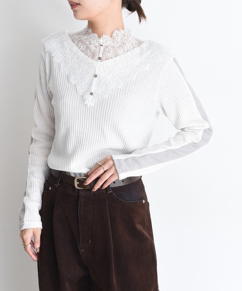 「Eimee Law」 長袖カットソー FREE チャコールグレー レディース_画像4