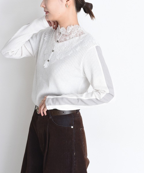 「Eimee Law」 長袖カットソー FREE チャコールグレー レディース_画像5