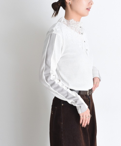 「Eimee Law」 長袖カットソー FREE チャコールグレー レディース_画像8