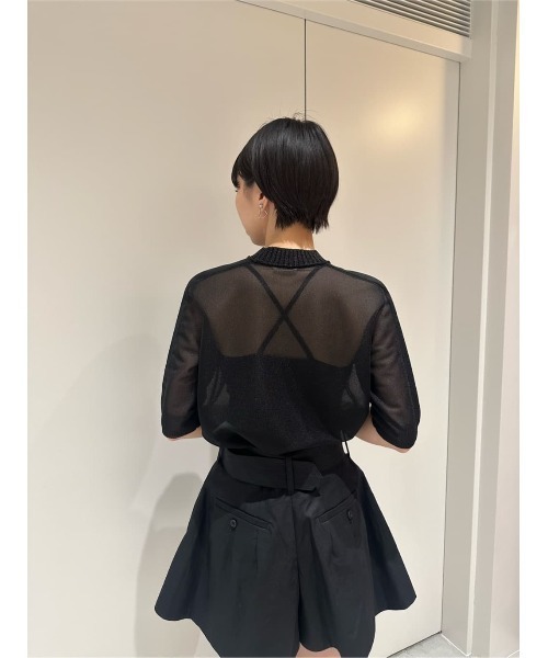 パンツ ESSENCEOFLUXURY / ベルテッドショートパンツ レディースの画像
