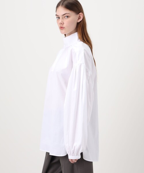 ブラウス シャツ BOURRIENNE SHIRT スタンドカラーシャツ レディースの画像