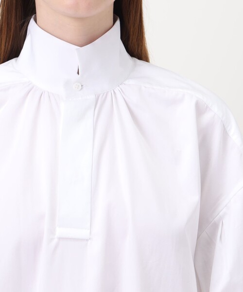ブラウス シャツ BOURRIENNE SHIRT スタンドカラーシャツ レディースの画像