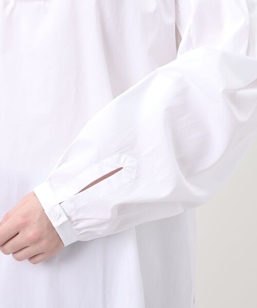 ブラウス シャツ BOURRIENNE SHIRT スタンドカラーシャツ レディースの画像