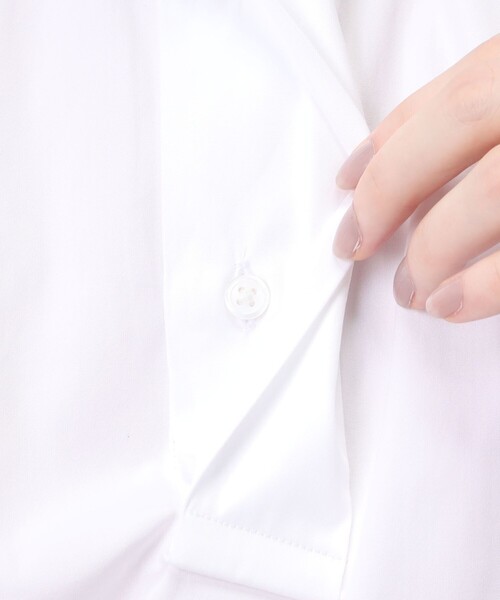 ブラウス シャツ BOURRIENNE SHIRT スタンドカラーシャツ レディースの画像