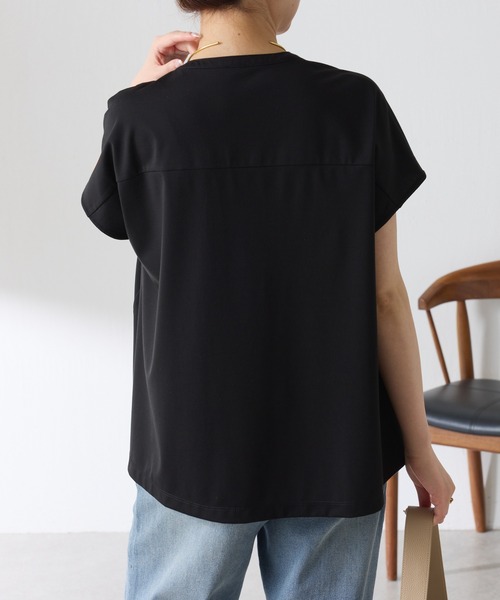 tシャツ ポケットデザインカットソー レディースの画像
