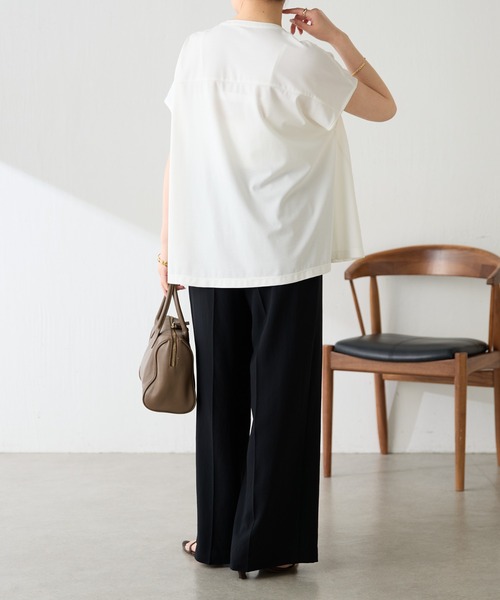 tシャツ ポケットデザインカットソー レディースの画像