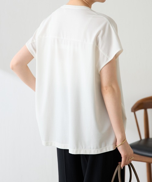 tシャツ ポケットデザインカットソー レディースの画像
