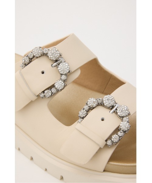 【STACCATO】ビジュー付きコンフォートサンダル　24cm 美品 STACCATO（スタッカート） サンダル 「追加生産決定」ピアスフィア