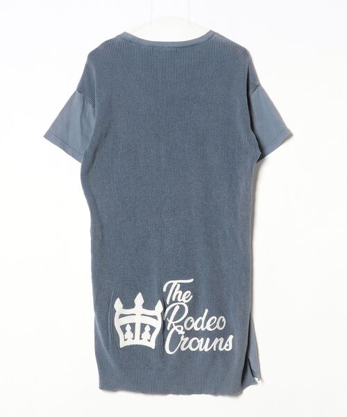 「Rodeo Crowns」 半袖ワンピース FREE ブルー レディース_画像2