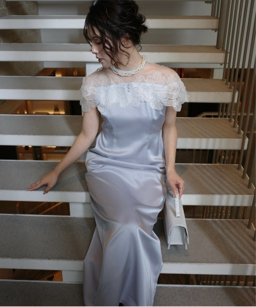 LE'RURE ドレス Fleur lace satin dress : ZOZOTOWN Yahoo!店 - 通販