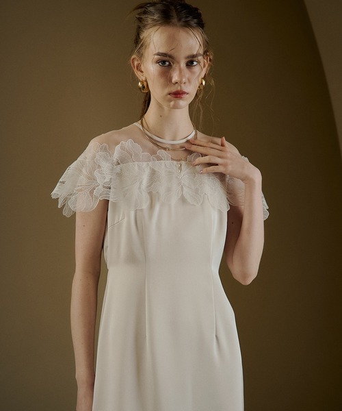 LE'RURE ドレス Fleur lace satin dress : ZOZOTOWN Yahoo!店 - 通販