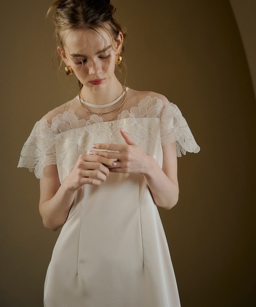 LE'RURE ドレス Fleur lace satin dress : ZOZOTOWN Yahoo!店 - 通販