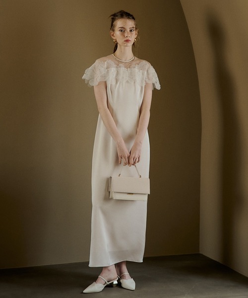 LE'RURE ドレス Fleur lace satin dress : ZOZOTOWN Yahoo!店 - 通販