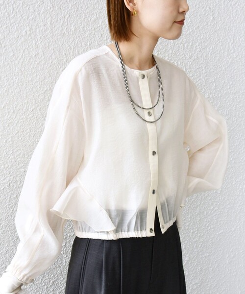 SHIPS ホワイト ノーカラージャケット SHIPS（シップス） ノーカラージャケット ONE SIZE ホワイト