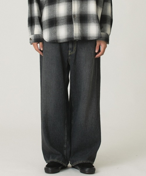 ワイドパンツ ジーンズ FACETASM LOOSE WEAVE DENIM JOO-PT-U08 メンズ レディースの画像