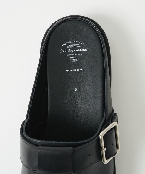 シューズ 「foot the coacher / フットザコーチャー」LEATHER BELT MULE メンズの画像