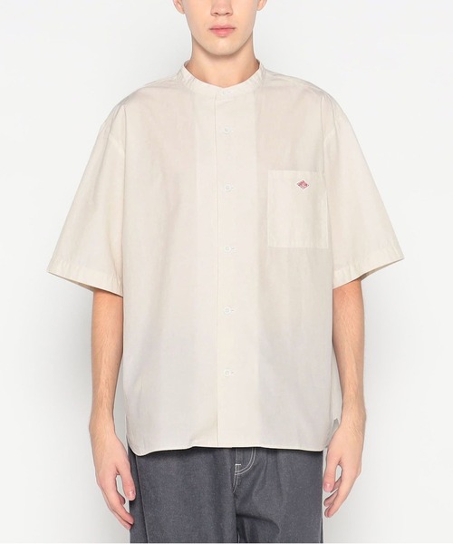Danton（ダントン） 7分袖シャツ 44 ブラウン メンズ : ZOZOTOWN Yahoo 