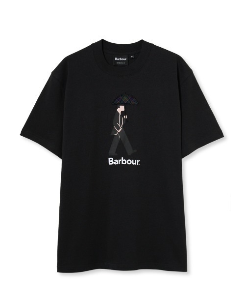 【新品】Barbour ブラック Tシャツ 36 メンズ レディース Barbour（バブアー） tシャツ キャラクター グラフィック Tシャツ