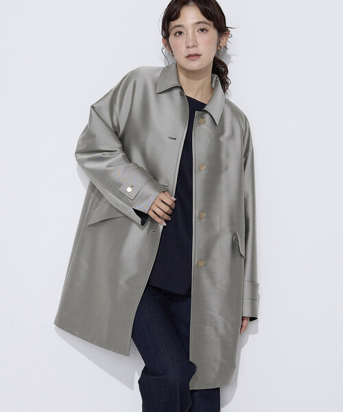 ブルーレーベルクレストブリッジ ロングコート ウール100% グレー COAT