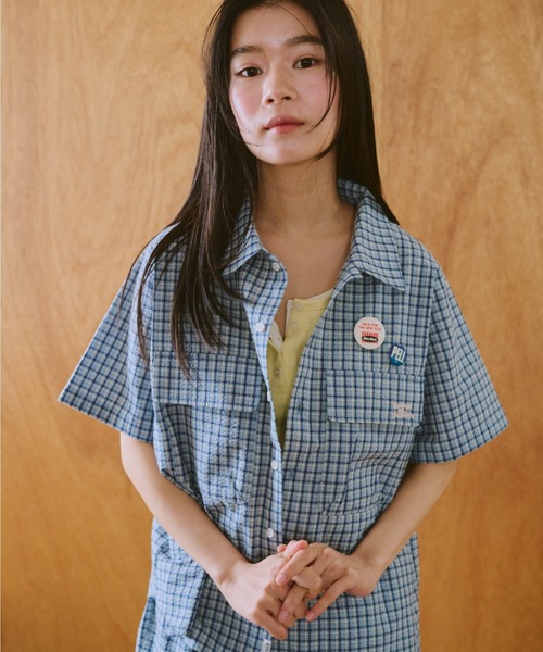 common gull products. 半袖シャツ MEDIUM ライトブルー レディース 