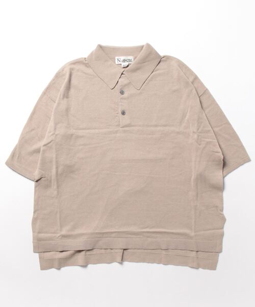 「RNA-N」 半袖ポロシャツ MEDIUM ベージュ レディース_画像4