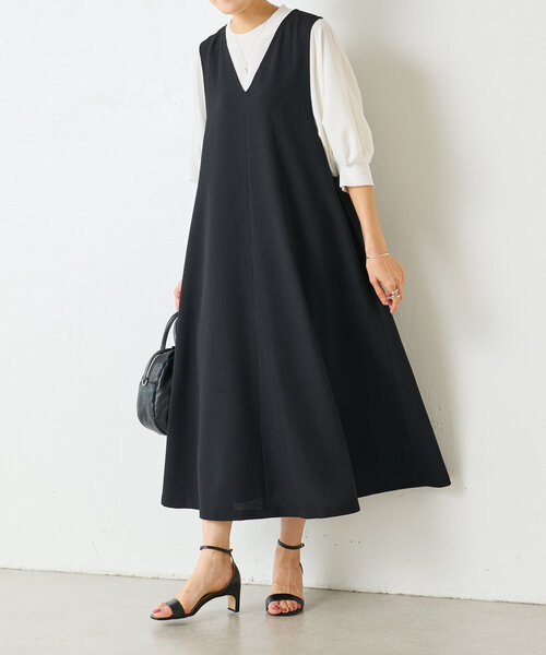 BEARDSLEY ノースリーブ ロングワンピース ブラック タグ付きサイズ0 BEARDSLEY ノースリーブ ロングワンピース ブラック タグ付きサイズ0
