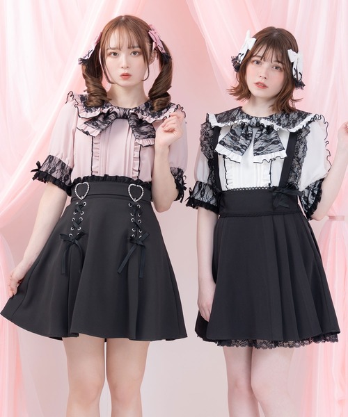 「DearMyLove」 7分袖ブラウス LARGE ブラック レディース_画像4