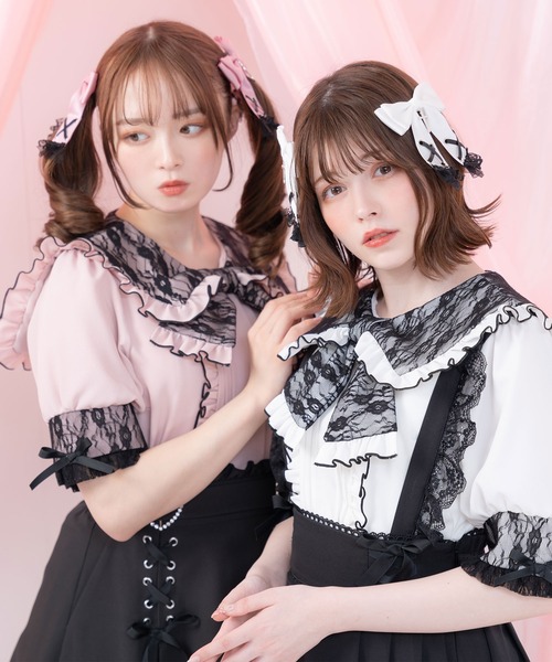 「DearMyLove」 7分袖ブラウス LARGE ブラック レディース_画像6