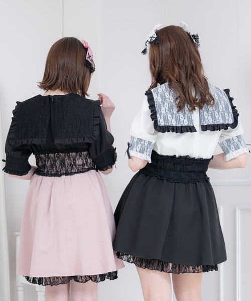 「DearMyLove」 7分袖ブラウス LARGE ブラック レディース_画像9