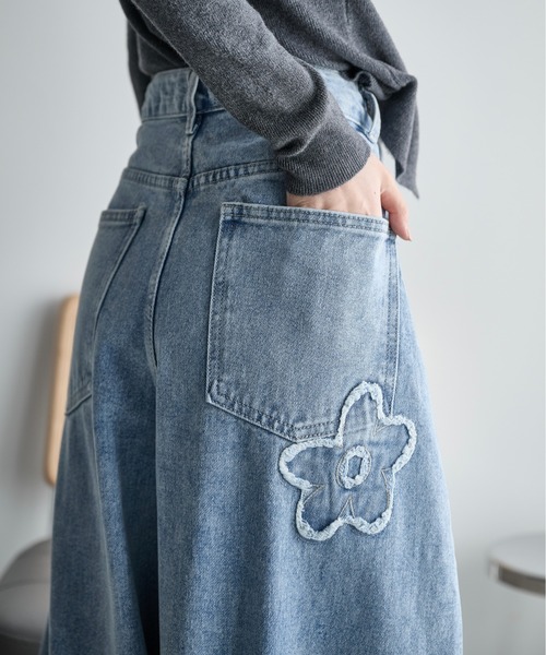 「THE YOn」 デニムパンツ M アイボリー レディース_画像6