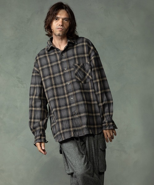 EGO TRIPPING（エゴトリッピング） シャツ ms6586-HAZE FLANNEL SHIRTS