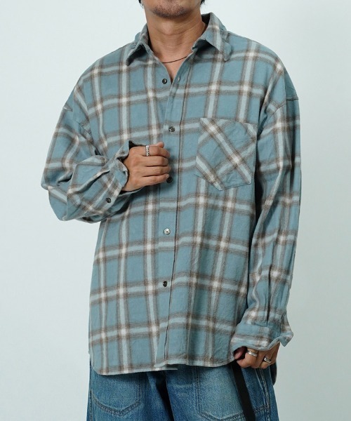 EGO TRIPPING（エゴトリッピング） シャツ ms6586-HAZE FLANNEL SHIRTS