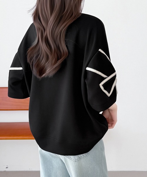 「ABITOKYO」 半袖Tシャツ FREE ブラック レディース_画像4