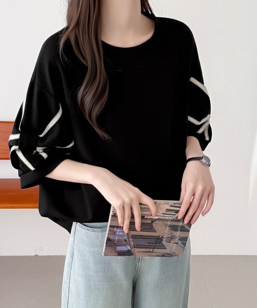 「ABITOKYO」 半袖Tシャツ FREE ブラック レディース_画像5
