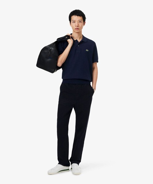 ラコステ ポロシャツ 半袖 ネイビー L 薄手ニット LACOSTE（ラコステ） ポロシャツ 半袖 「LACOSTE/ラコステ」ハイゲージ