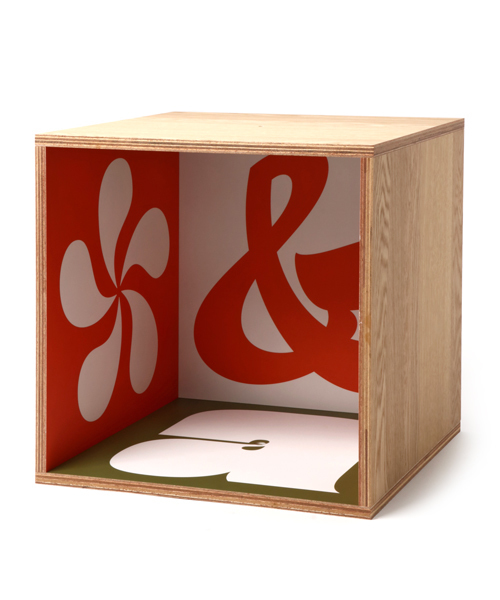 収納 Sync.「HOUSE INDUSTRIES」SQUARE SHELF ”FONTS” x KARIMOKU