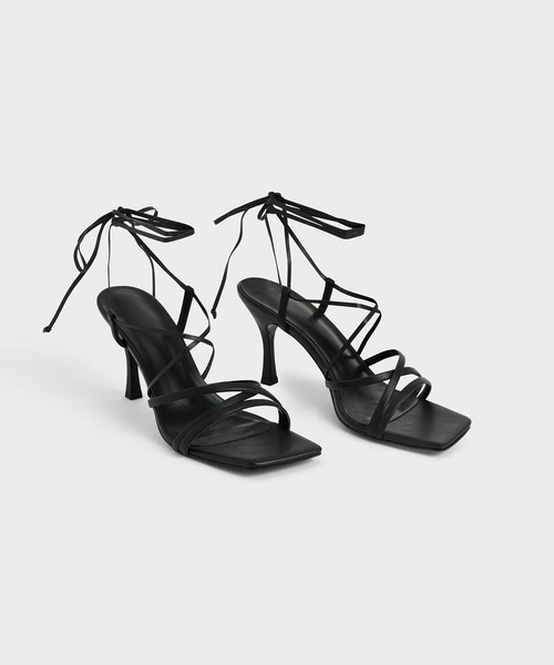 CHARLES ＆ KEITH サンダル タイアラウンド ストラッピー