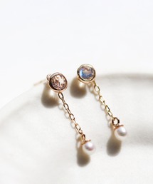 cui-cui（キュイキュイ） ピアス 天然石 / パール ピアス | K10YG