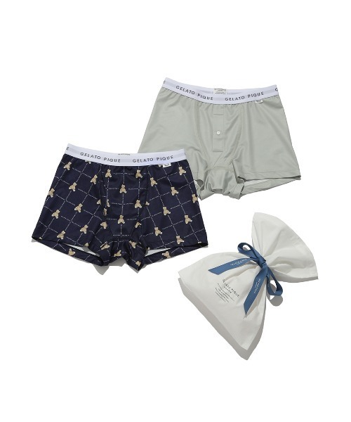 GELATO PIQUE メンズ ボクサーパンツ 2枚セット Lサイズ gelato pique ボクサーパンツ 「ONLINE限定」「HOMME」ボクサー