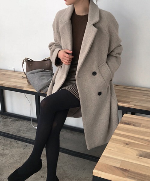 【美品】JUSGLITTY 2wayミドルコート ミント one after another NICE CLAUP コート チェスターコート 2way